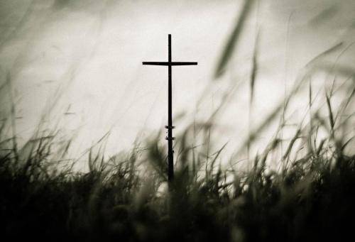 The cross in fields